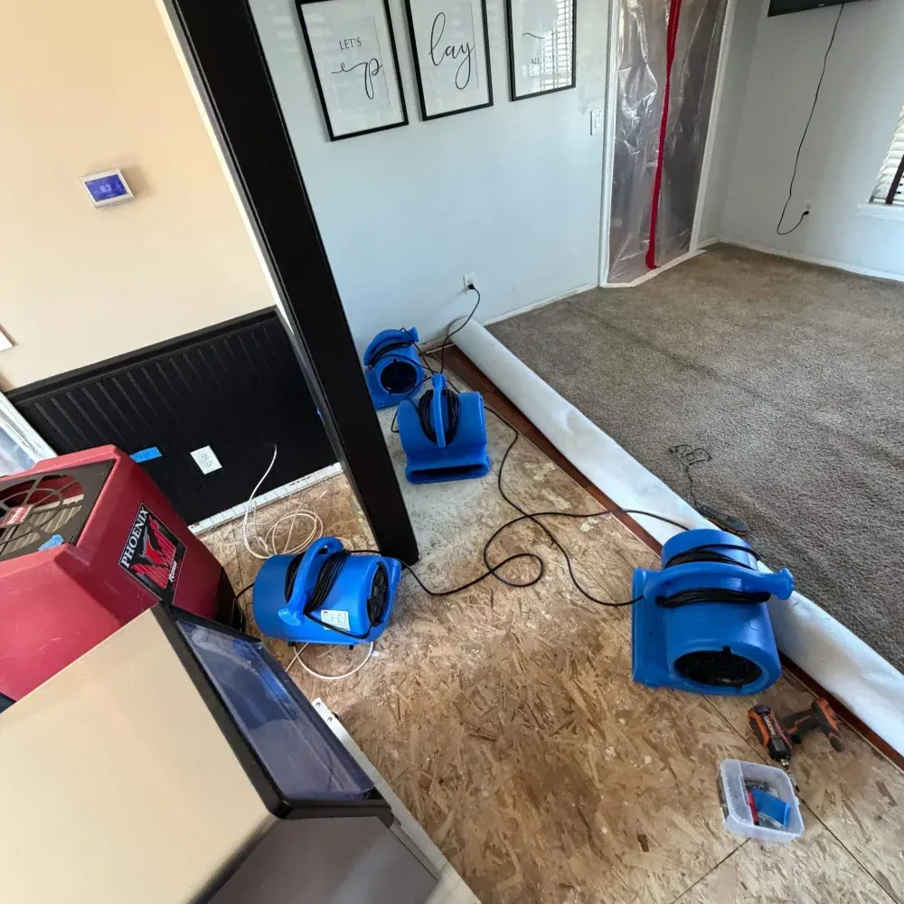 IICRC certified drying setup in Boone County, IN